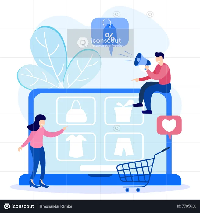E Commerce Website  Illustration