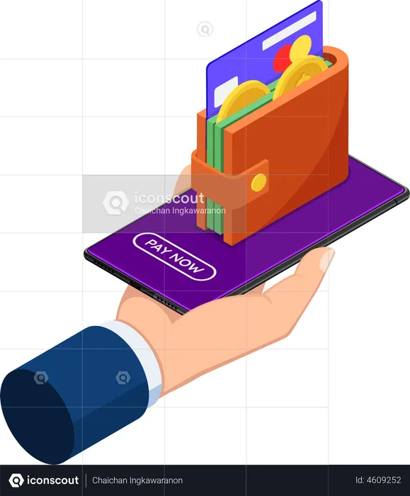 Elektronische Geldbörse  Illustration