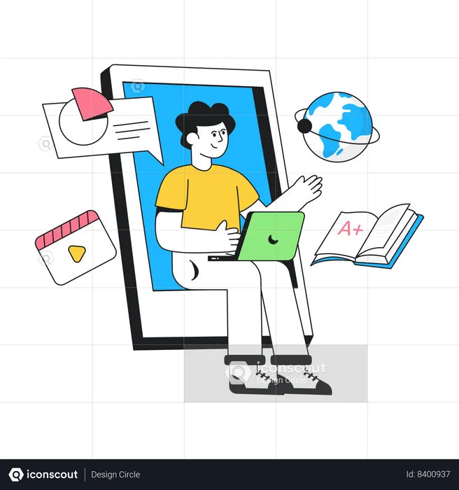 E-learning  Illustration