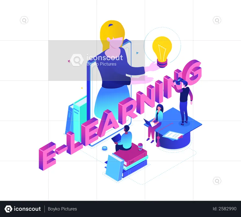 E-learning  Illustration