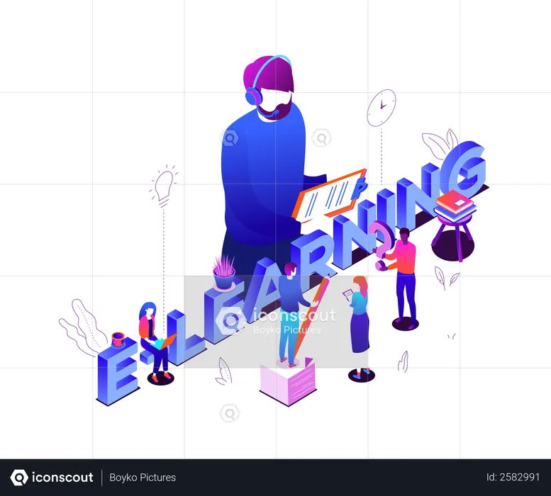 E-learning  Illustration