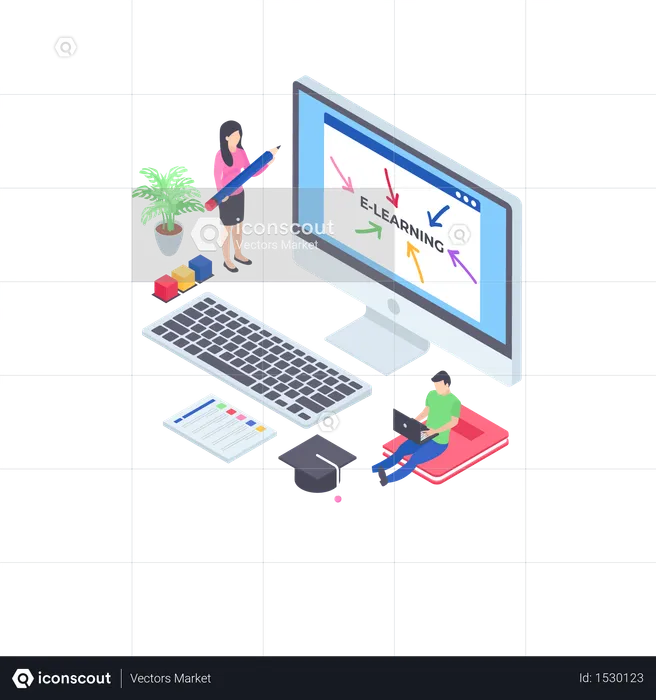 E-Learning  Illustration