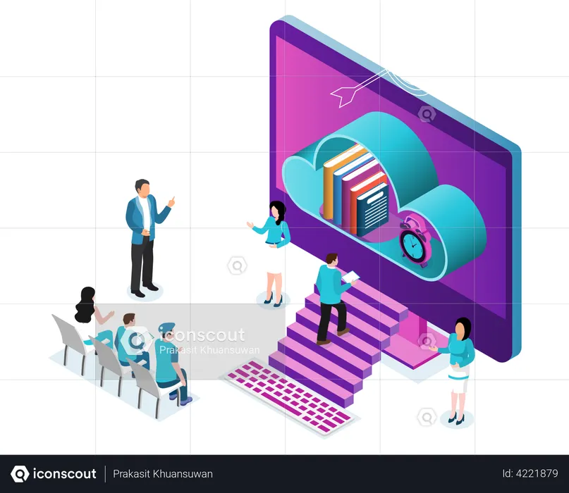 E-learning technology  Illustration