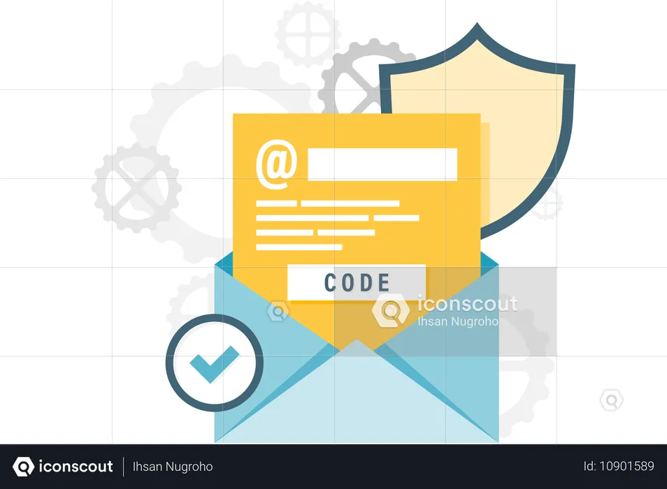 E-Mail-Code-Verifizierung  Illustration