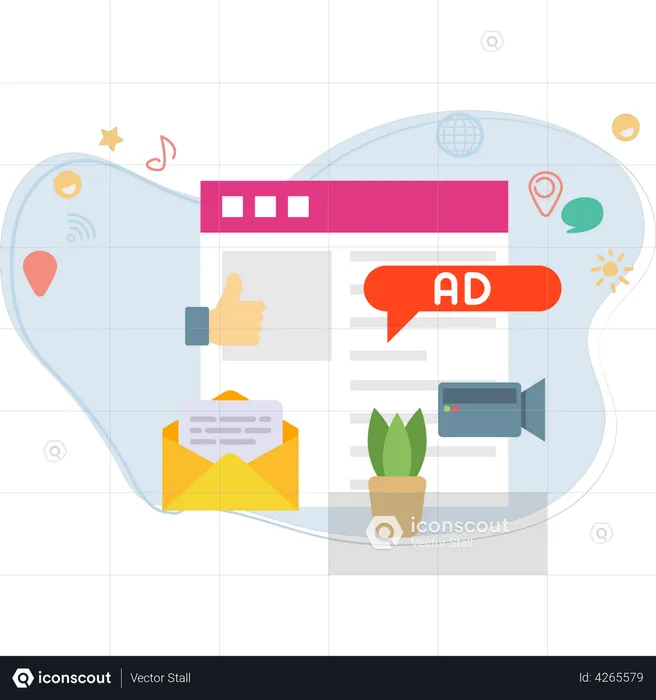 Marketing de email  Ilustração