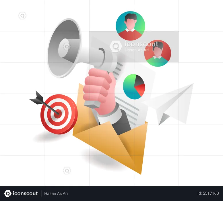 E-Mail-Marketing-Kampagne  Illustration