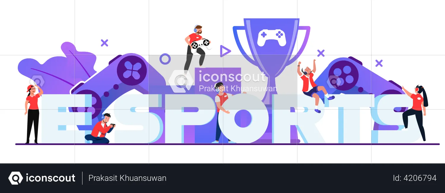 E sports competition  Illustration