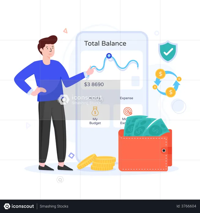 E wallet  Illustration