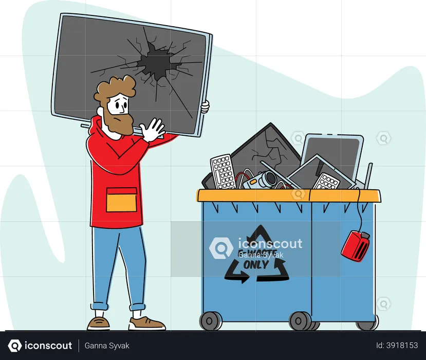 E-waste Recycling  Illustration