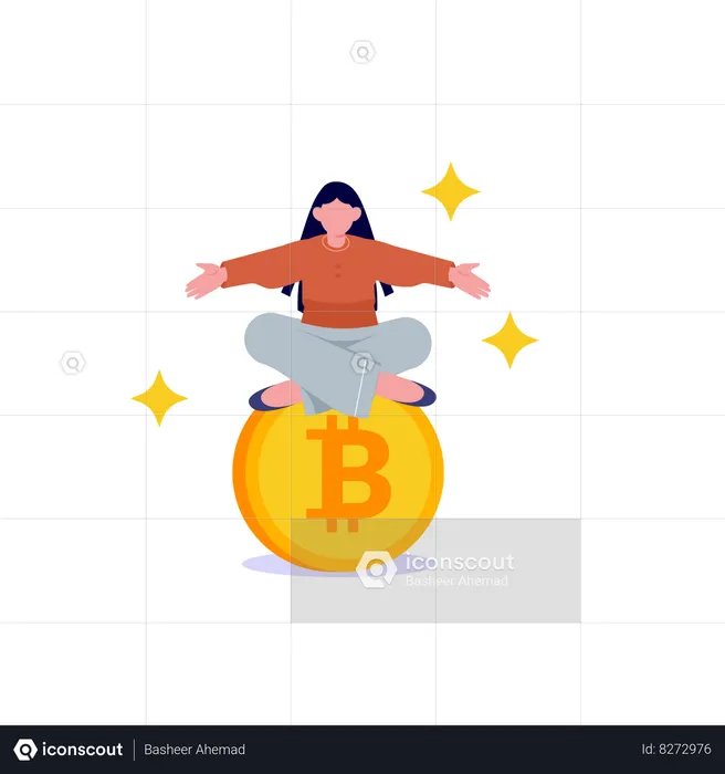Earning Bitcoin  Illustration