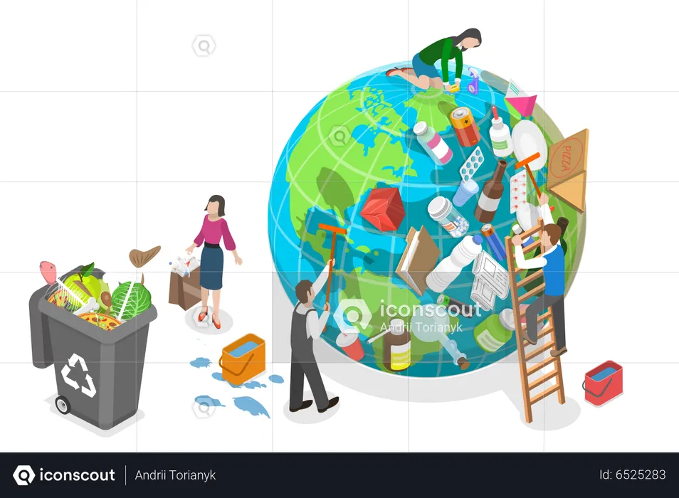 Earth Cleaning  Illustration