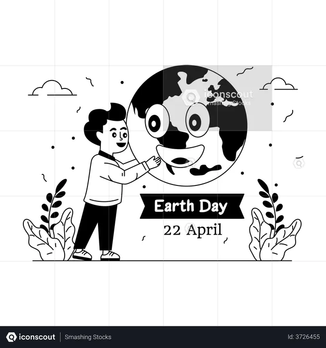 Earth Day Banner  Illustration