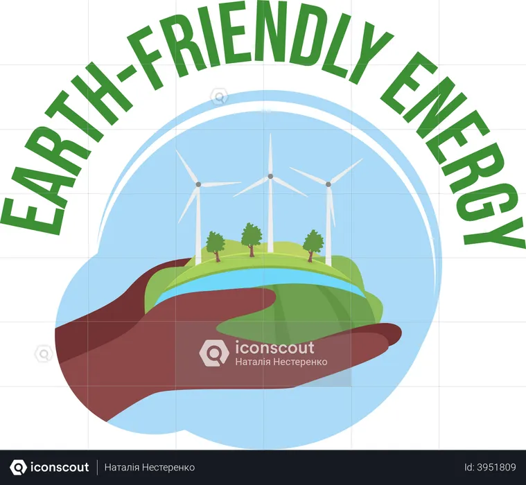 Earth-friendly energy  Illustration