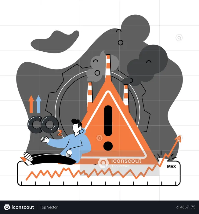 Earth Pollution  Illustration