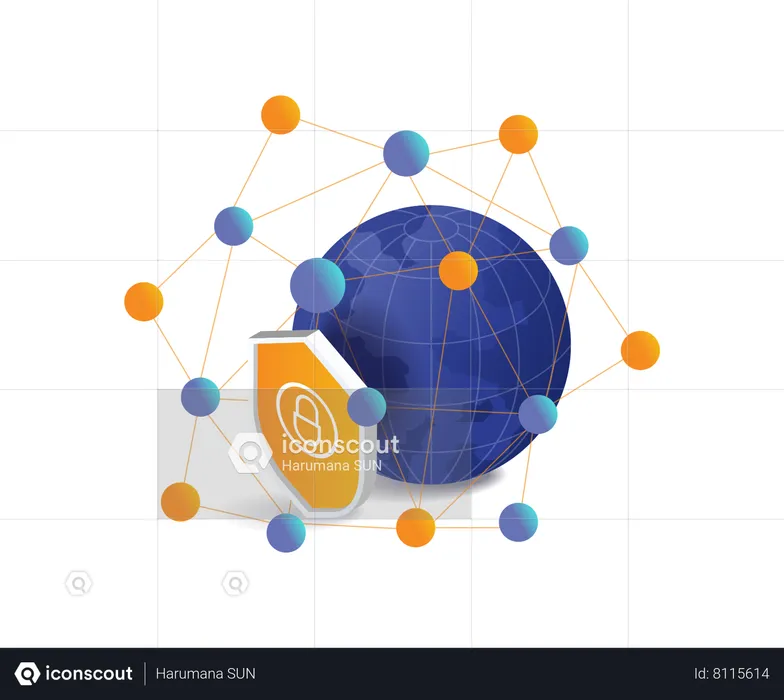 Earth security network  Illustration