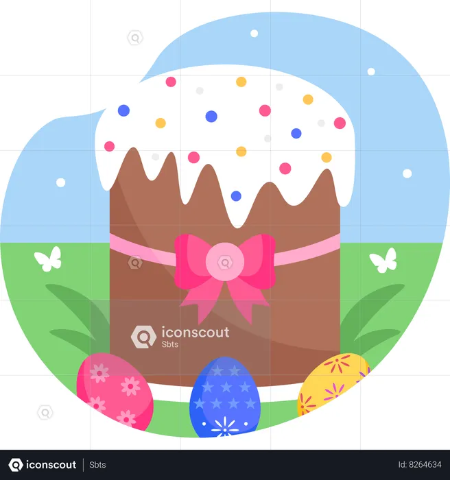 Easter cake  Illustration