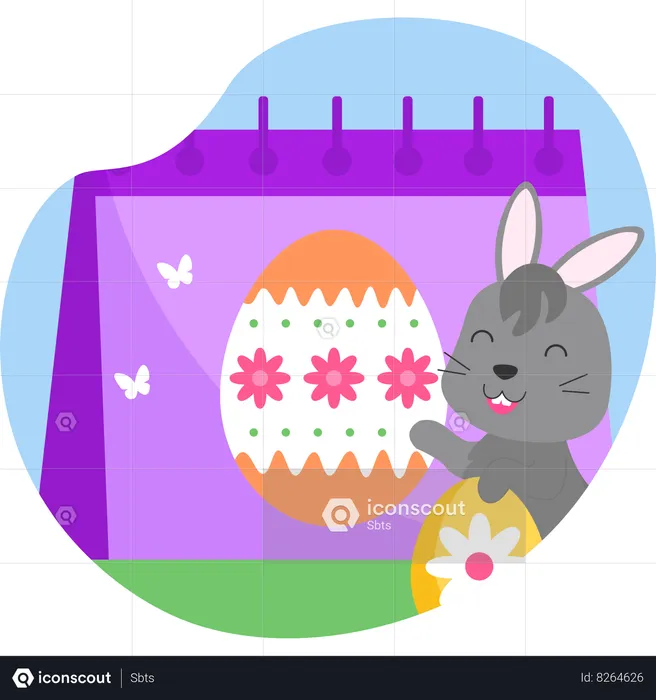 Easter calendar  Illustration