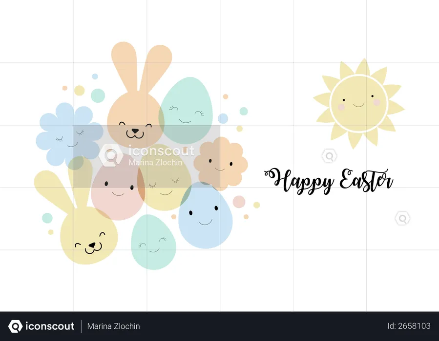 Easter card  Illustration