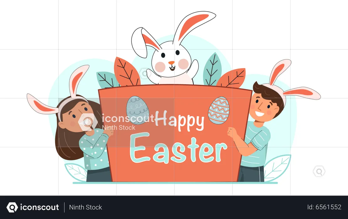 Easter Day Celebration  Illustration