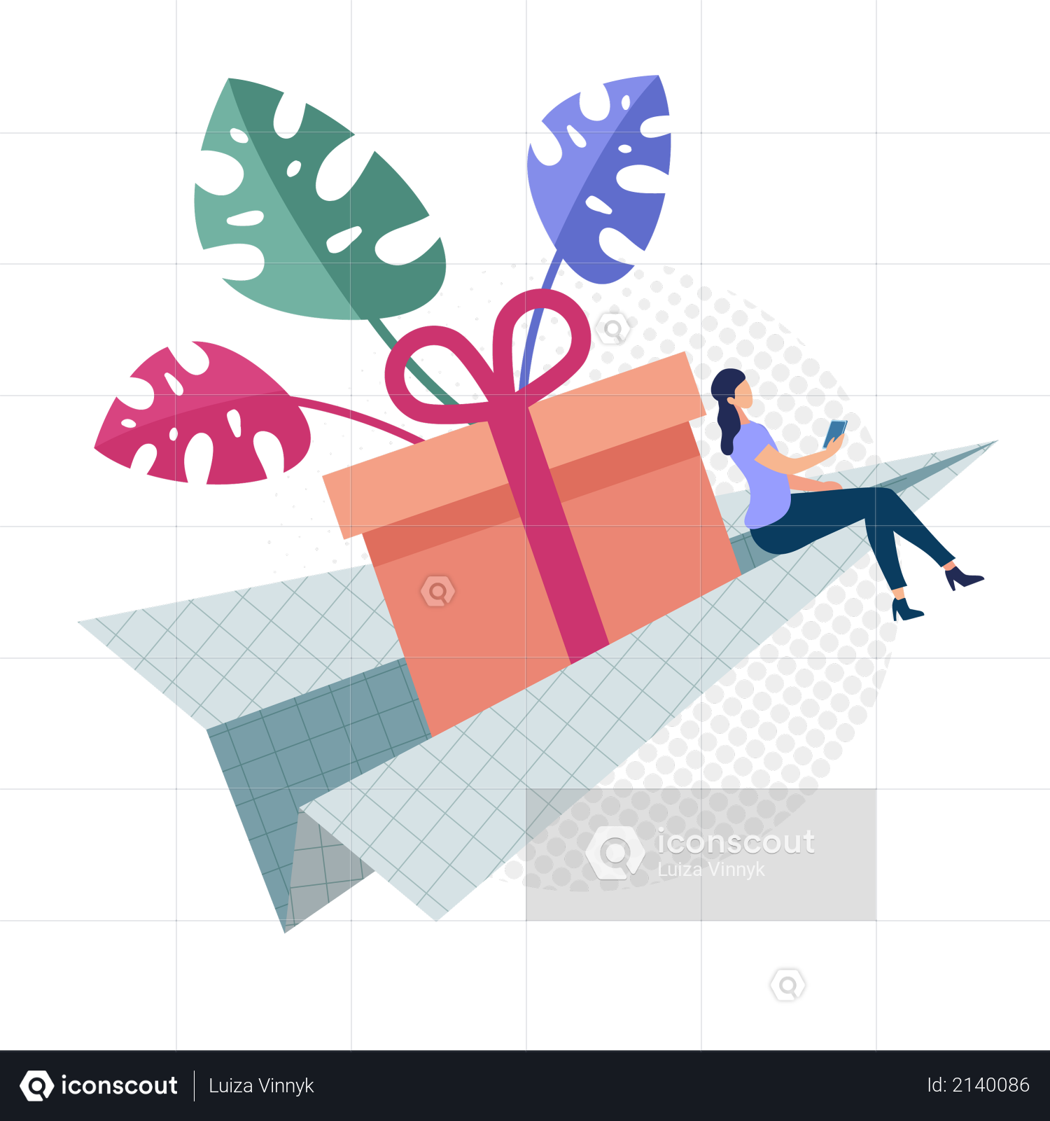 Easy Gift Delivery Concept Illustration
