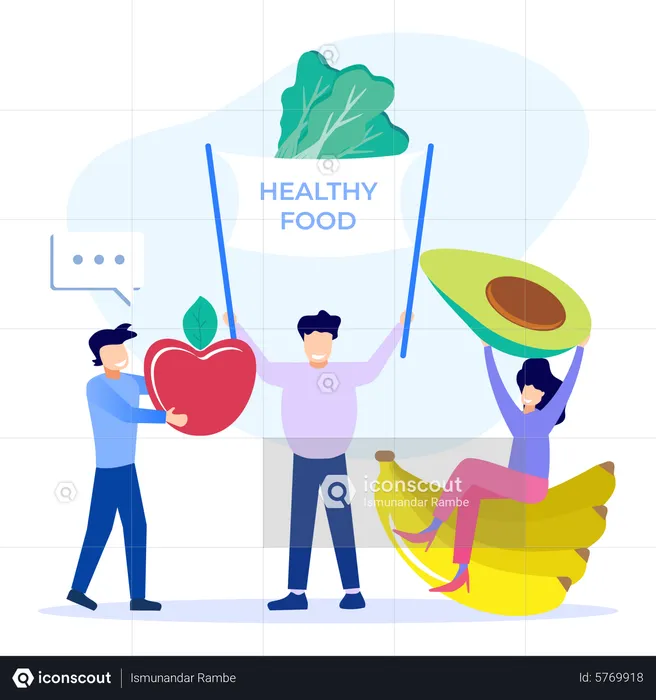 Eat Healthy Food  Illustration