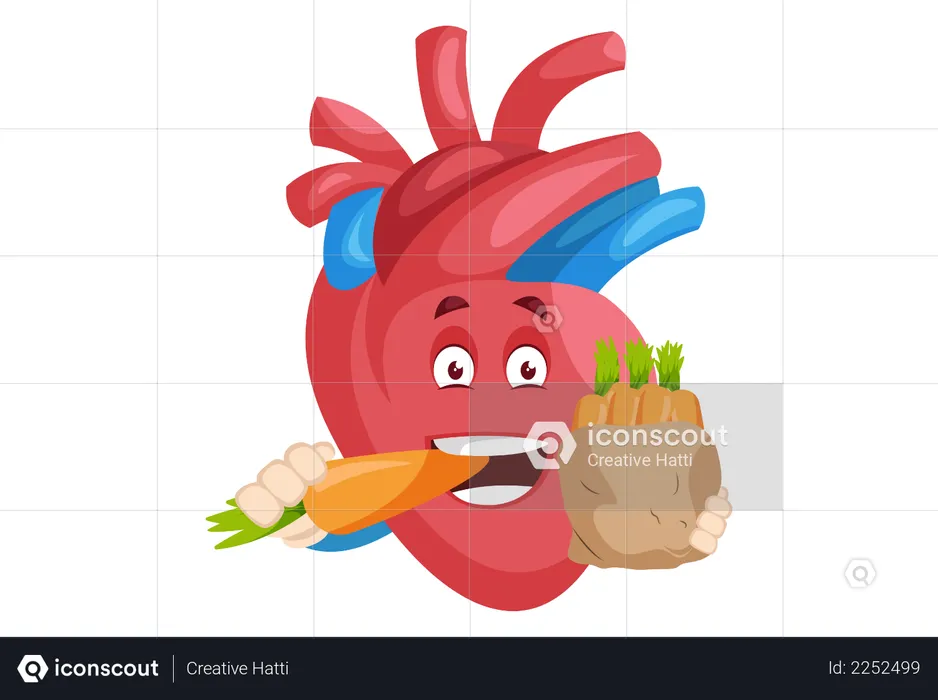 cartoon healthy heart