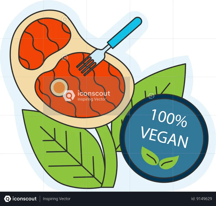 Eat vegan food  Illustration