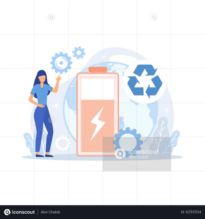 Eco battery  Illustration