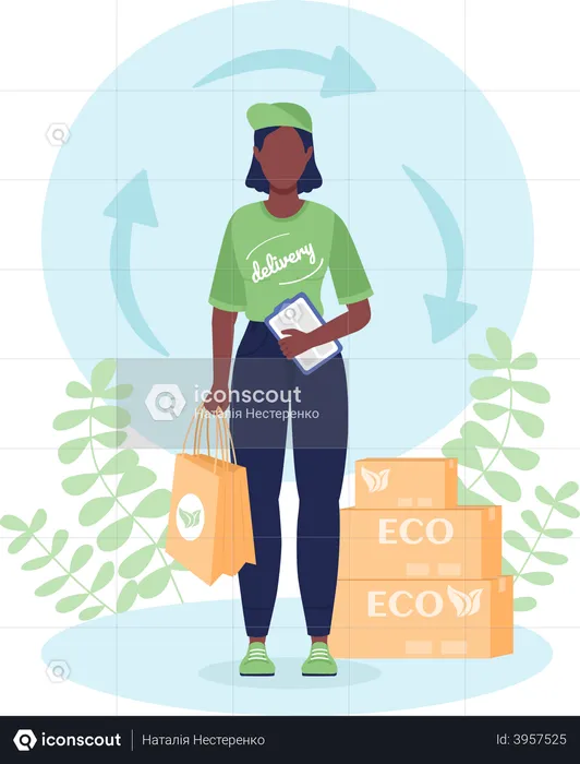 Eco delivery  Illustration
