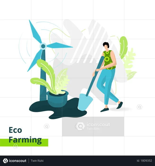 Eco Farming  Illustration