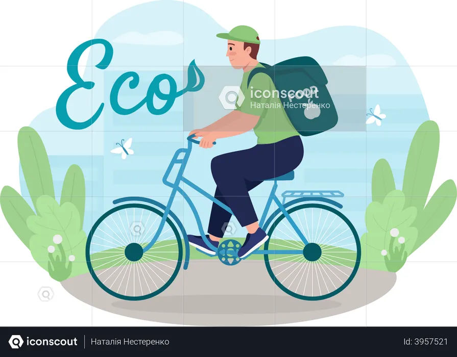Eco friendly delivery  Illustration