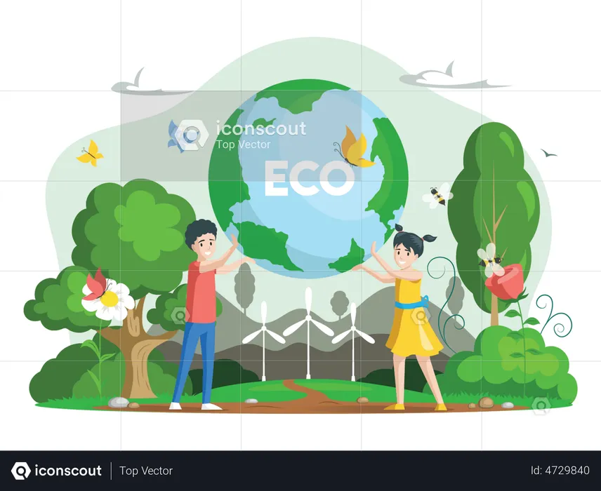 Eco Friendly Energy  Illustration