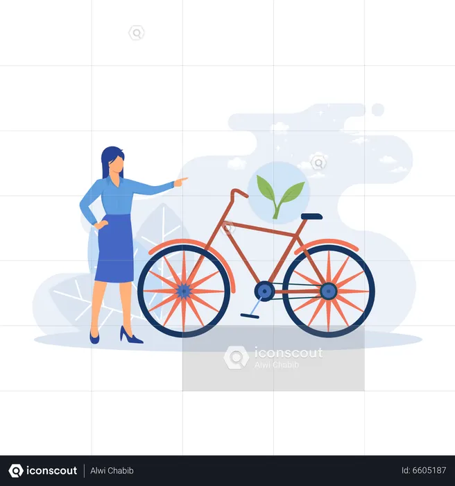Eco friendly transportation  Illustration