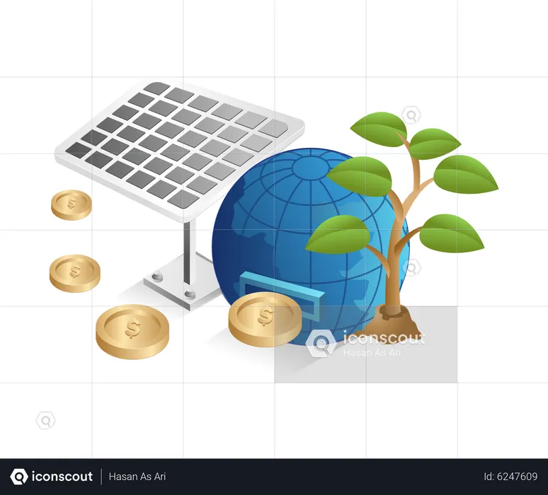 Eco green business  Illustration