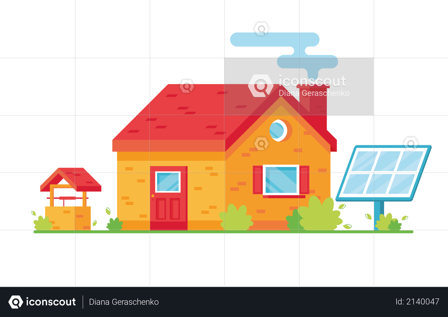 Eco house Illustration