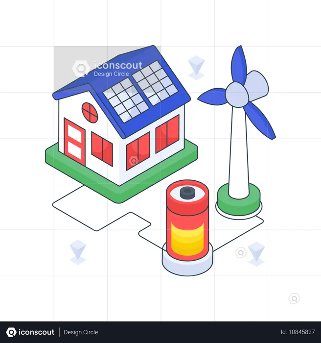 Eco Housing  Illustration