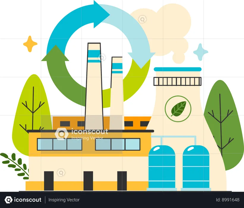 Eco industry  Illustration