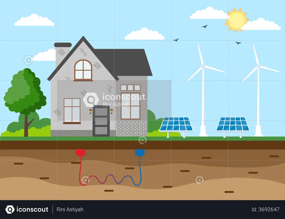 Ecological Energy Supply  Illustration