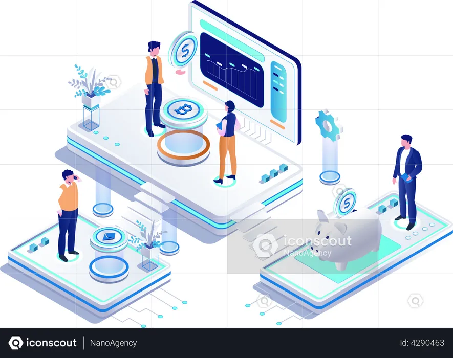 Economia de criptografia  Ilustração