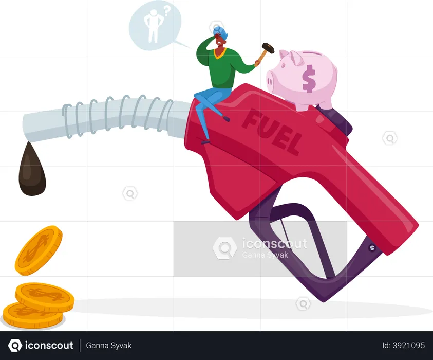 Economía de gasolina  Ilustración