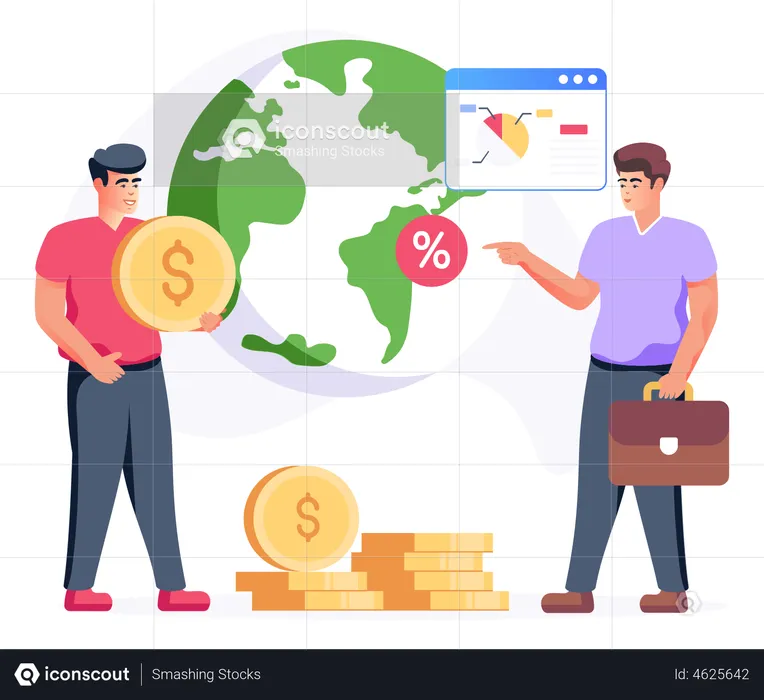 Economia global  Ilustração