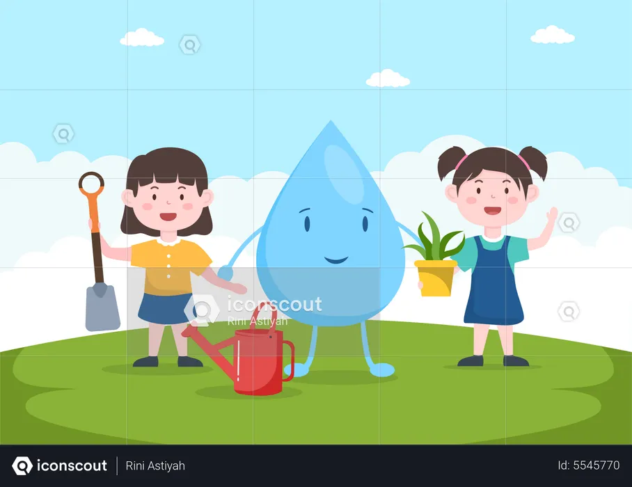 Économie d'eau  Illustration