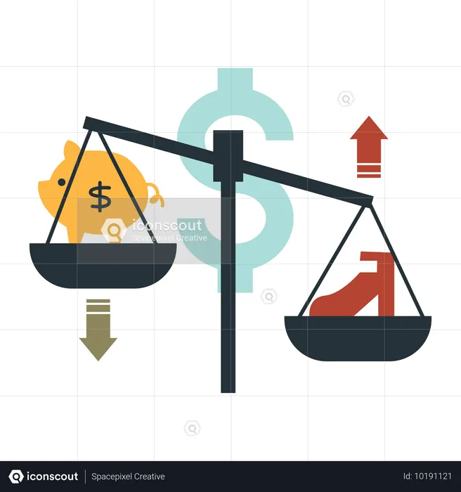 Économie mondiale incertaine en raison de l'inflation  Illustration