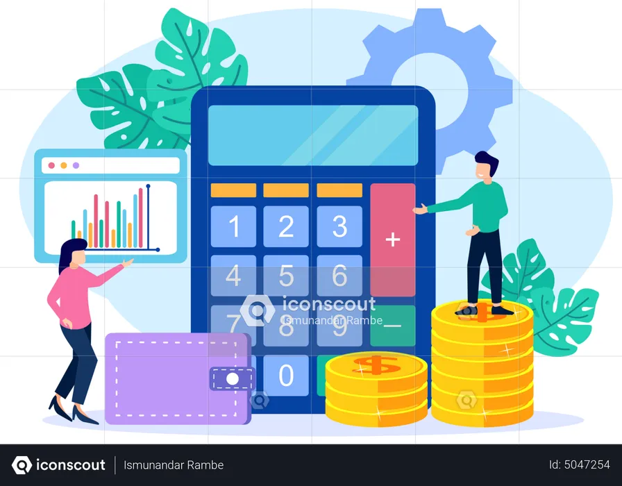 Economy Calculating  Illustration