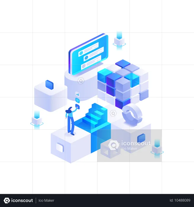 Ecosistema blockchain  Ilustración