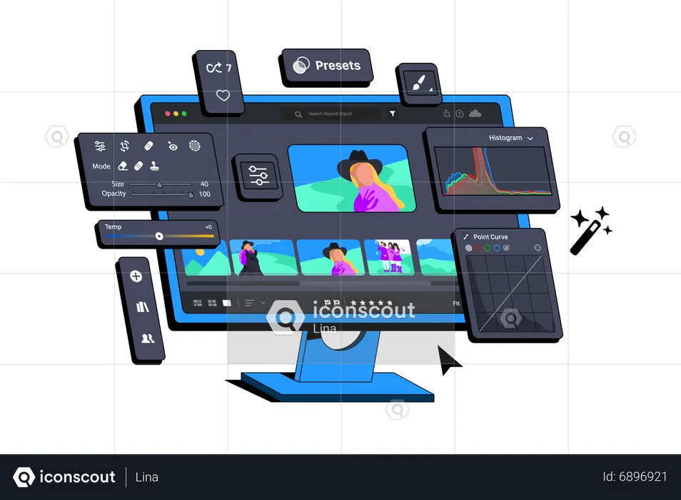 Edição de fotos  Ilustração