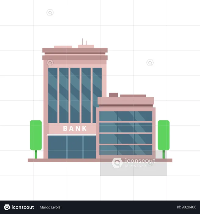 Edificio del banco  Ilustración