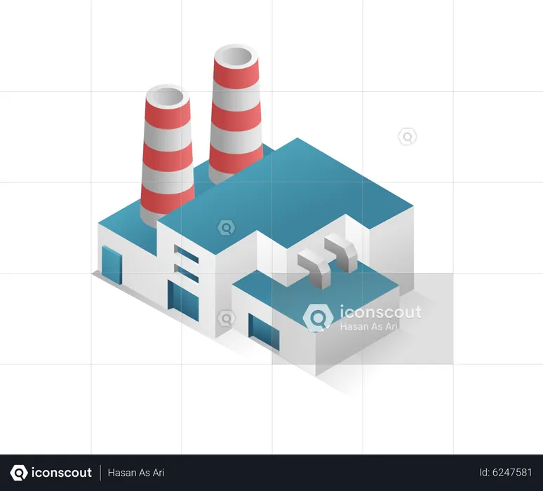 Prédio da fábrica  Ilustração