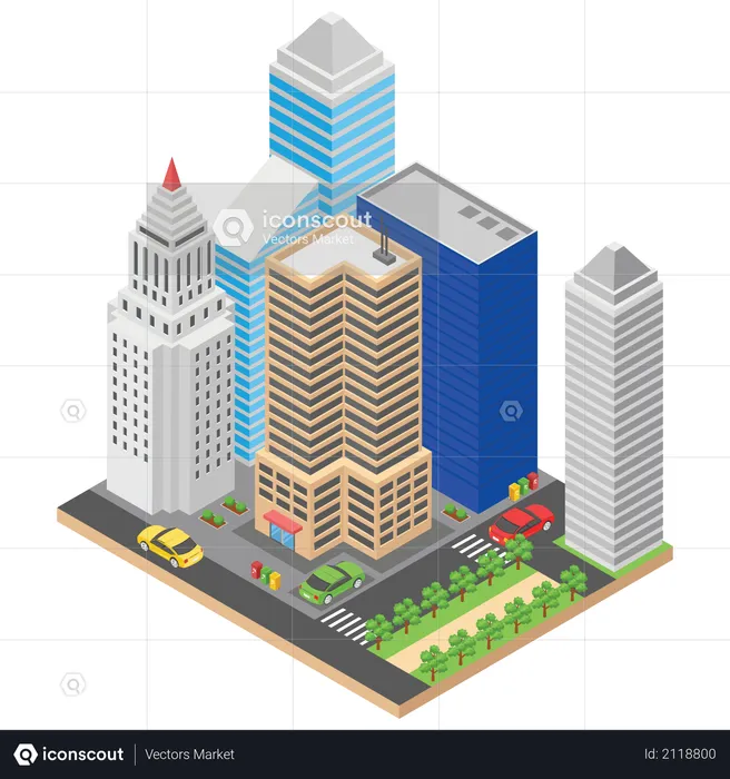 Edifícios da cidade  Ilustração