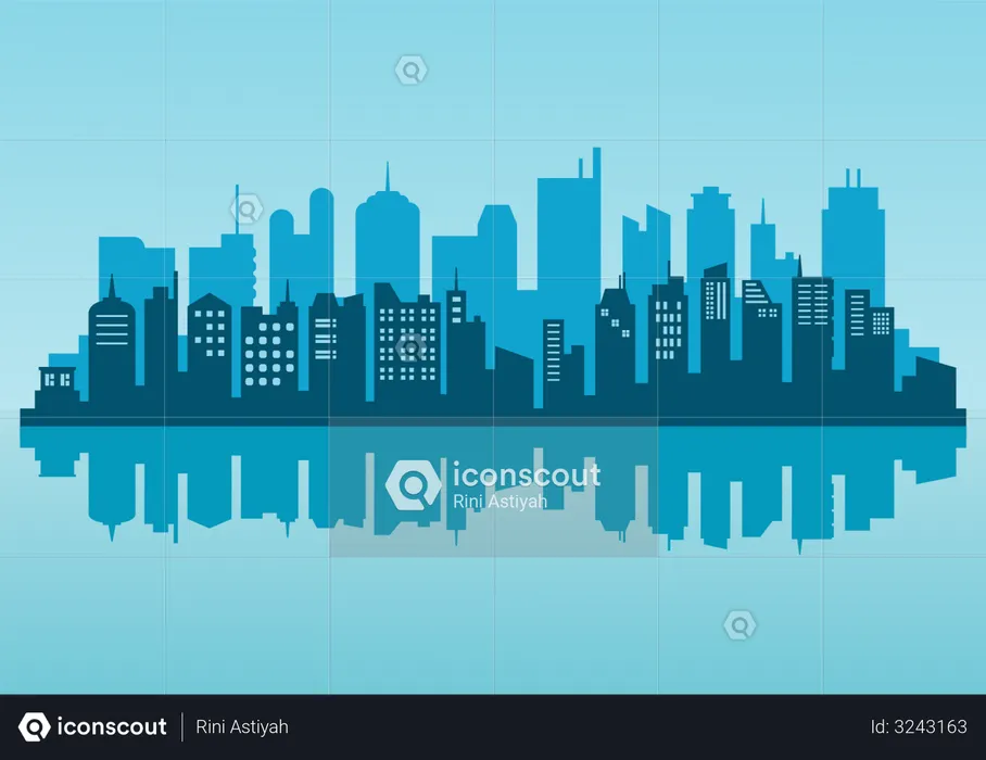 Fundo de edifícios  Ilustração